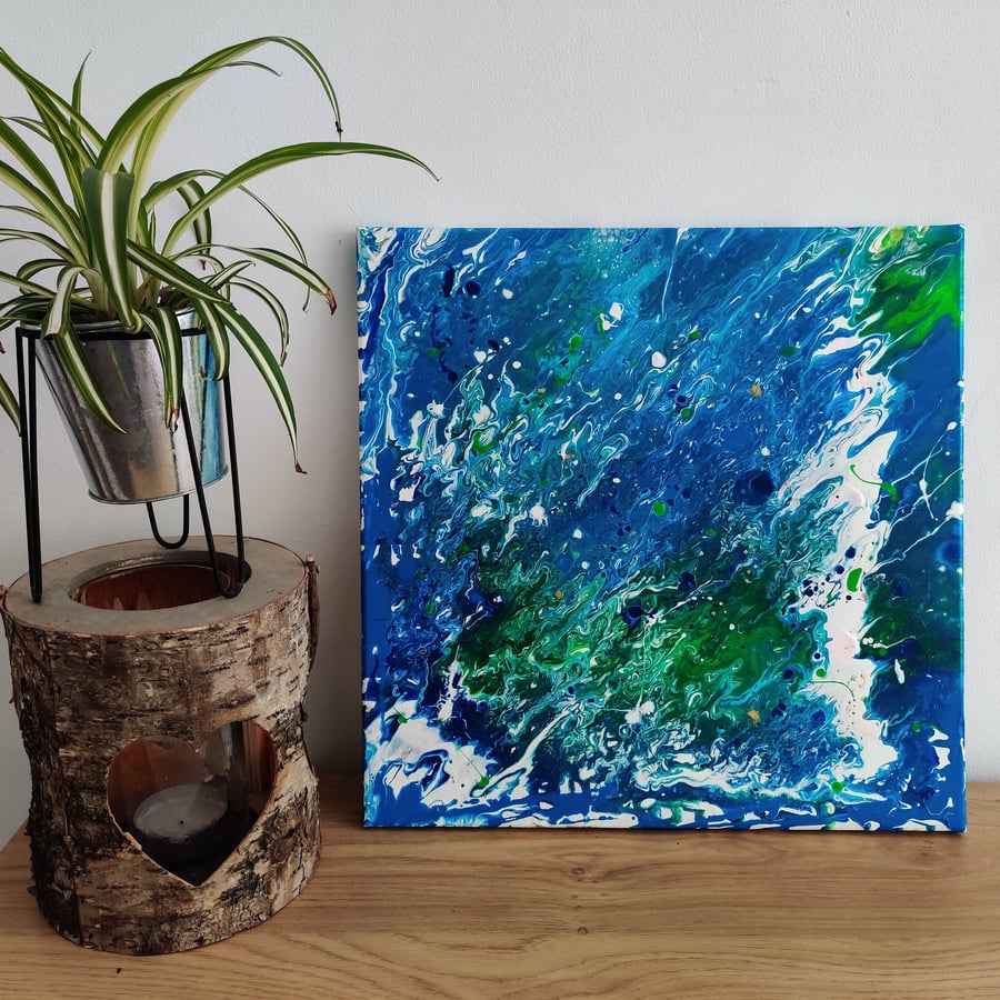 "Under the Surf" Original abstract acrylic painting 