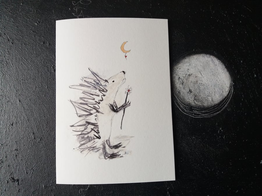 hedgehog notecard