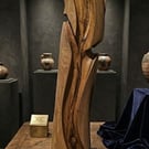 Vesta Flame Hand Carved Laburnum Wood Sculpture