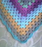 Granny Square Crocheted Lap Blanket - Image 4