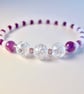 Crackle Quartz & Amethyst Bracelet, Birthday, Anniversary, Bridesmaid Gift