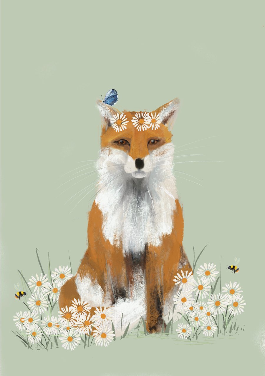 Fox art print