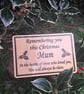 Christmas Memorial Plaque Xmas Grave Marker Christmas Grave Decoration Plaque  - Image 6