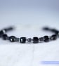 Bracelet Spinel Hematite and Sterling Silver unisex unique handmade - Image 3