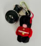 Hand Felted Cartoon King's Guard Keyring or Bag Charm - Image 3