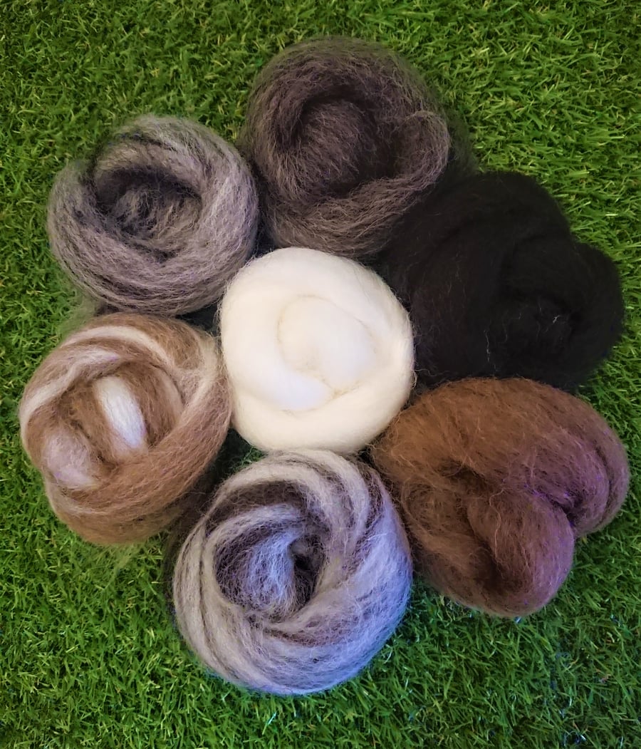Needle Felting All Natural Collection Ideal for Animal Projects British Wool 45g