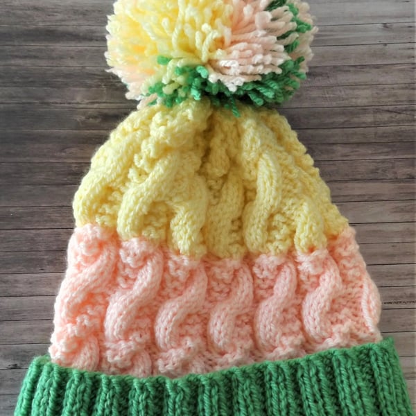 Handknit Bobble Hat