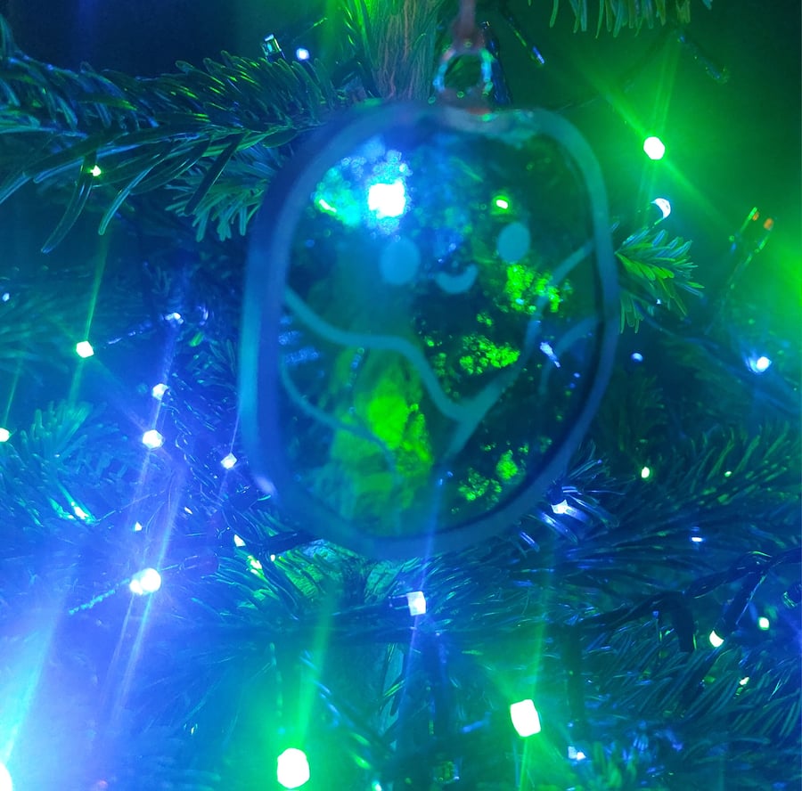 Stained glass handmade sprout Christmas decoration