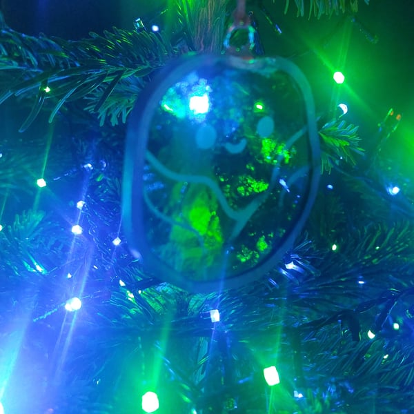 Stained glass handmade sprout Christmas decoration