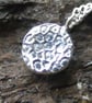 Tiny Fine Silver Moon Goddess Pendant and Sterling Silver 18 Inch Chain With CZ - Image 4