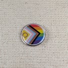 Progress Flag Pin - Pride Themed Badge - Large Resin Topped Pin Badge