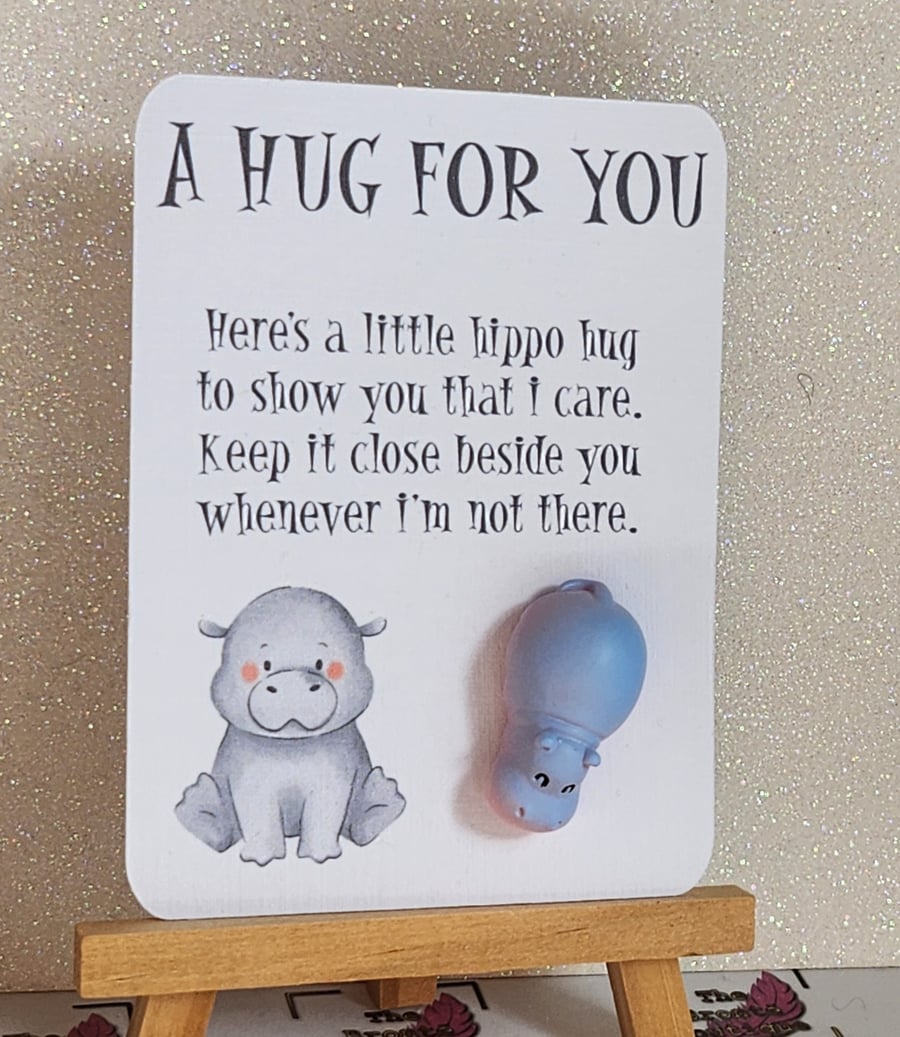 3d Hippo Pocket Hug On Gift Card A Hippo Hug For You