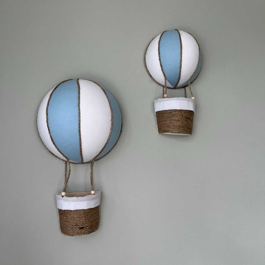 Handmade Hot Air Ballons wall hanging Whimsical room Decor