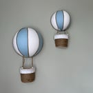 Handmade Hot Air Ballons wall hanging Whimsical room Decor