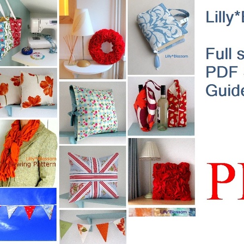 Full set of 15 PDF Lillyblossom Sewing Guides