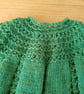 Baby cardigan in a green fleck yarn for age 3-6 months - Image 3