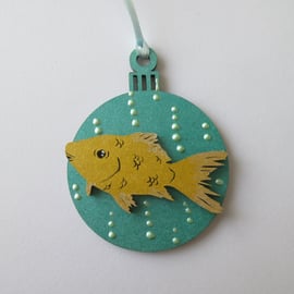 Fish Bauble Hanging Decoration Christmas Tree Bauble Goldfish