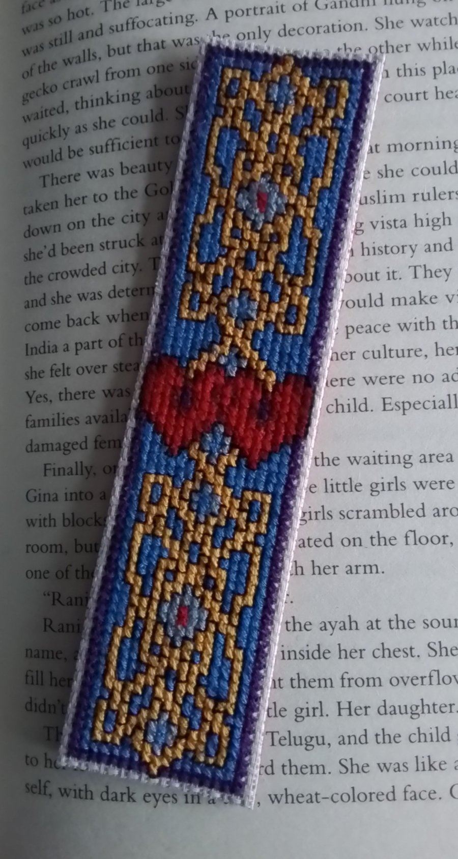 Celtic Knot Heart Bookmark, Celtic Gift, Celtic Knot Gift - Blue & Yellow