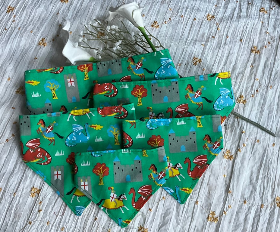 George and the Dragon Scrunchie Dog Bandana 