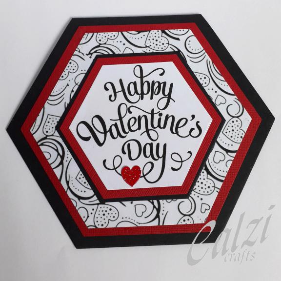  Hexagonal Shaped Husband Valentine Card