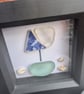 Black seaglass and pottery boat box frame  - Image 2