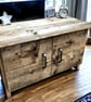 Coffee Table with doors Lounge Table TV Stand tv Unit - Industrial , Vintage Sty - Image 9