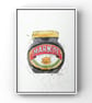 Watercolour Signed Art Print - Marmite