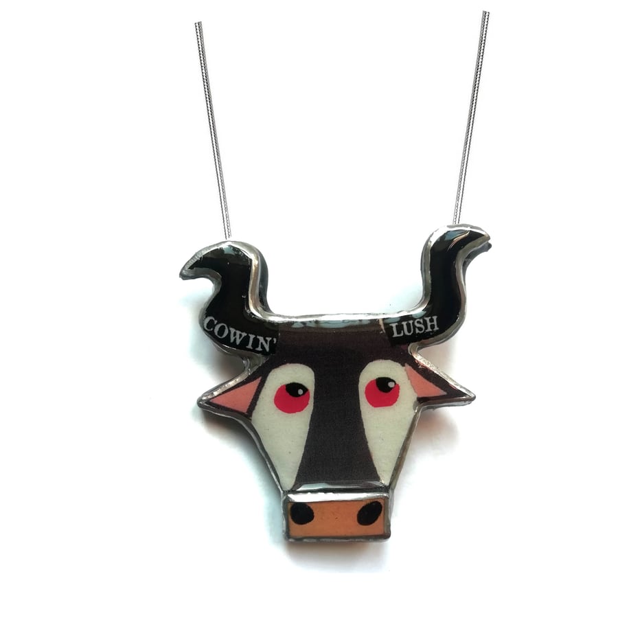 Marvellous Bovine 'Cowin Lush' Bull cow Statement Necklace by EllyMental