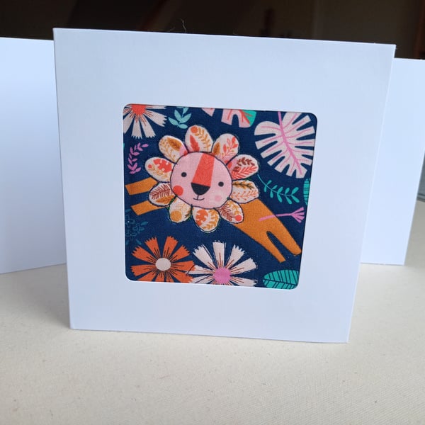 Lion or Elephant Greeting card for child, blank for your own message