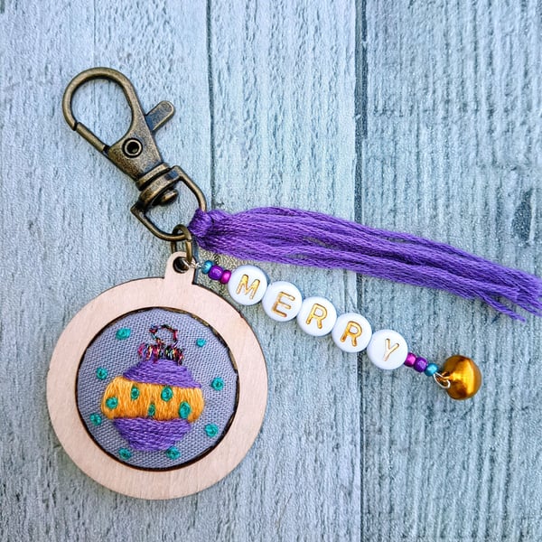 Bauble Keyring or Bag Charm