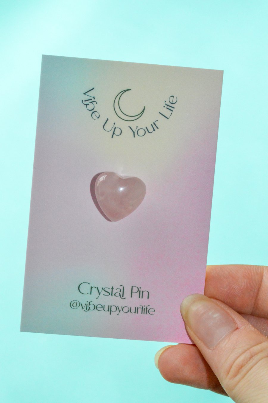 Rose Quartz Heart Crystal Pin, Raw Crystal Accessory, Pin Badge, Raw Rose Quartz