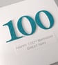 Handmade 100th birthday card - personalised with any age and message - Image 1