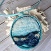 Handmade needle felted seascape necklace. 