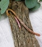 Bookmark, Forged and Stamped Copper, Rose Quartz and Moonstone - Image 2