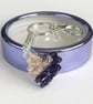Swarovski Heart Amethyst & Golden Handbag Charm 