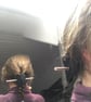 Black leather bat hair barrette - Image 3