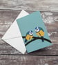 Blue Tit Songbird Greeting Card - Image 1