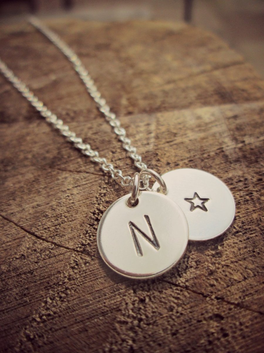 Silver Initial Necklace - Little Thing