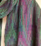 Iris Handwoven Silk, Cotton and Merino Scarf - Image 8