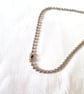 Upcycled Silver-coloured Metal Heart Charm Necklace w Ball Chain, 2000s Style - Image 4