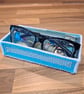 Desk tray for small items - blue, green, white, lilac pattern with glitter - Image 4