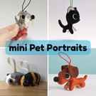 Hanging 3D Pet Portrait made just for you