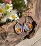 Pressed Flower Resin Earrings, 304 Stainless Steel Hooks, Made in Scotland - Image 4