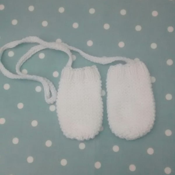 Baby Mittens with String