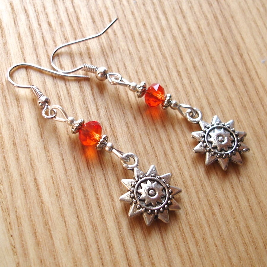 Sun Charm Earrings