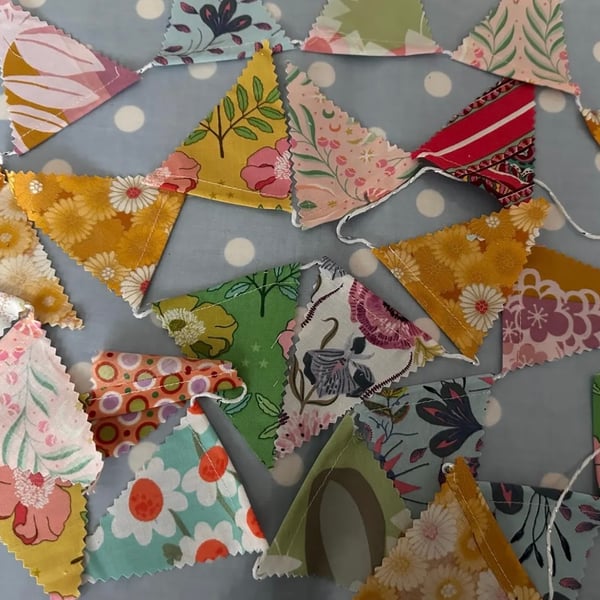  Mini Cotton Fabric Bunting 