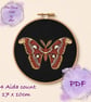 Atlas moth counted cross stitch pattern emailed pdf
