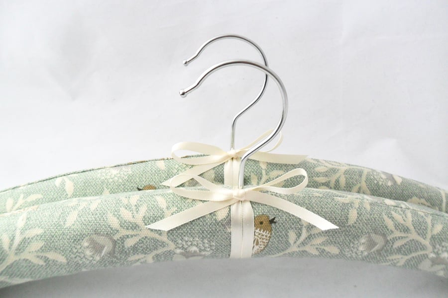 Set of two padded coat hangers