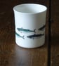 Mackerel Tea Light Holder- ceramic, Cornish mackerel - Image 5