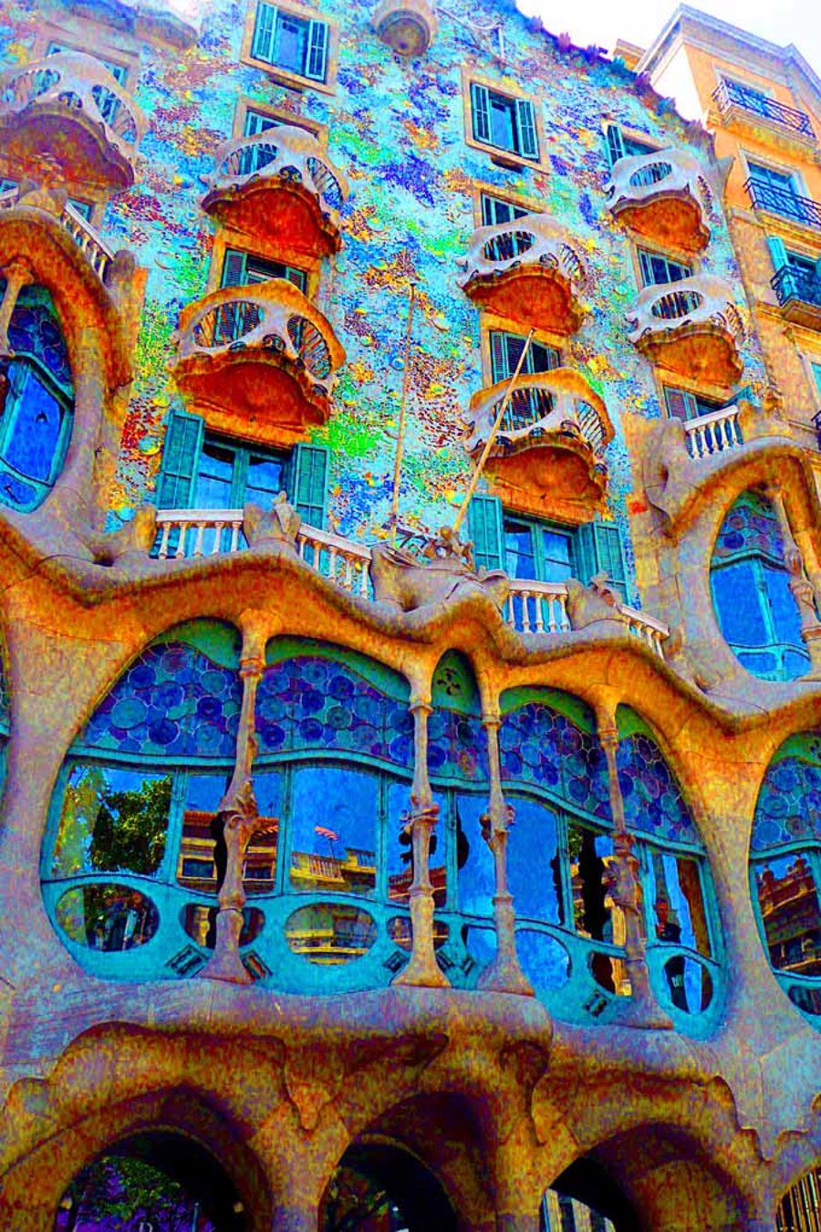 Casa Batllo Barcelona Spain 12"x18" Print